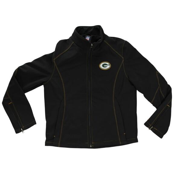 Green Bay Packers Women’s NFL Team Apparel Softshell Jacket Medium Black - Picture 1 of 13